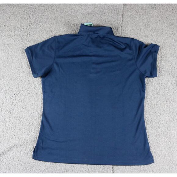 New Devon and Jones Golf Polo M Womens Blue Sun Protection UPF 15 Espn Dri Fast - Picture 2 of 7
